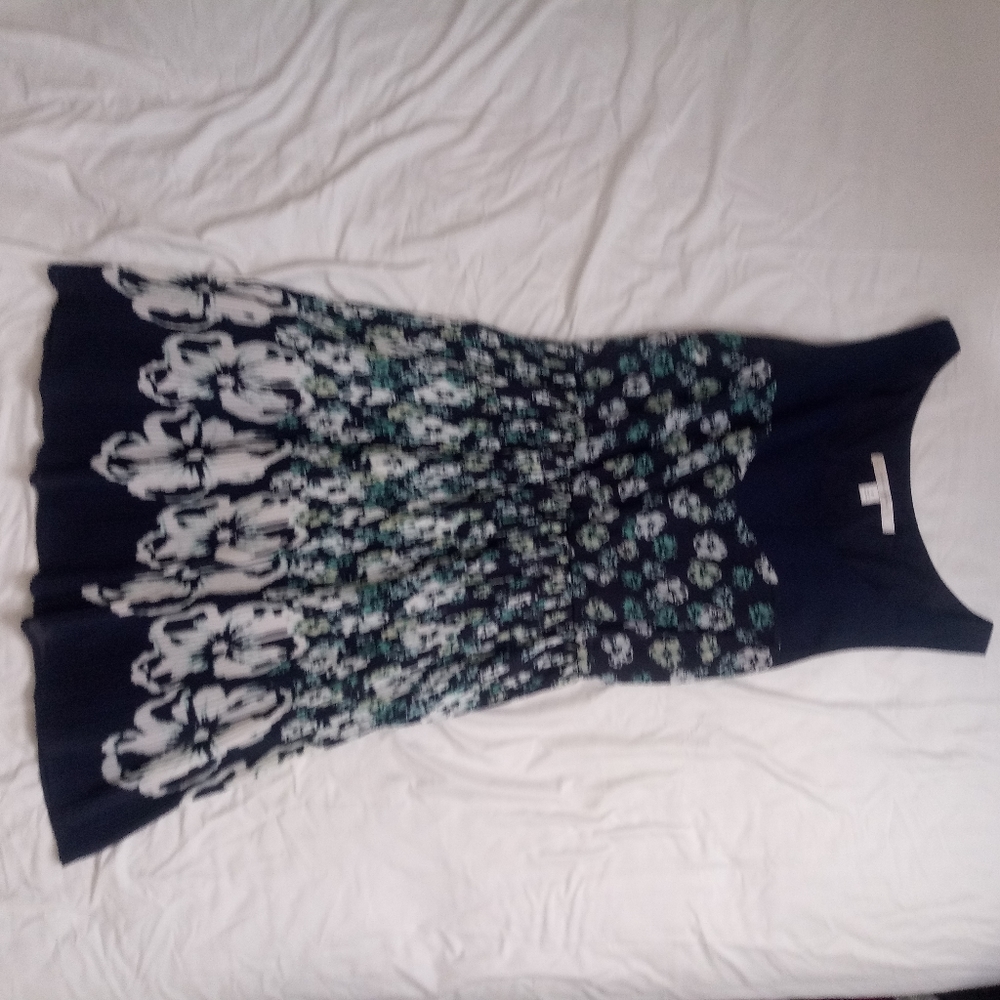 Navy floral dress